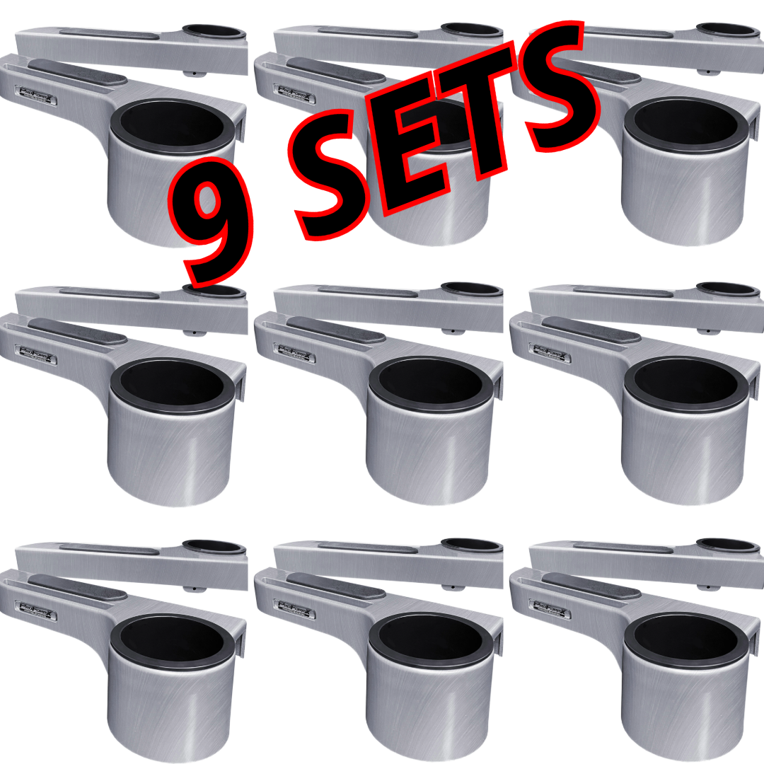 BULK SALE - ProFormX Golf Cart Rear Seat Armrest - Titanium with Cup Holder and Phone Holder