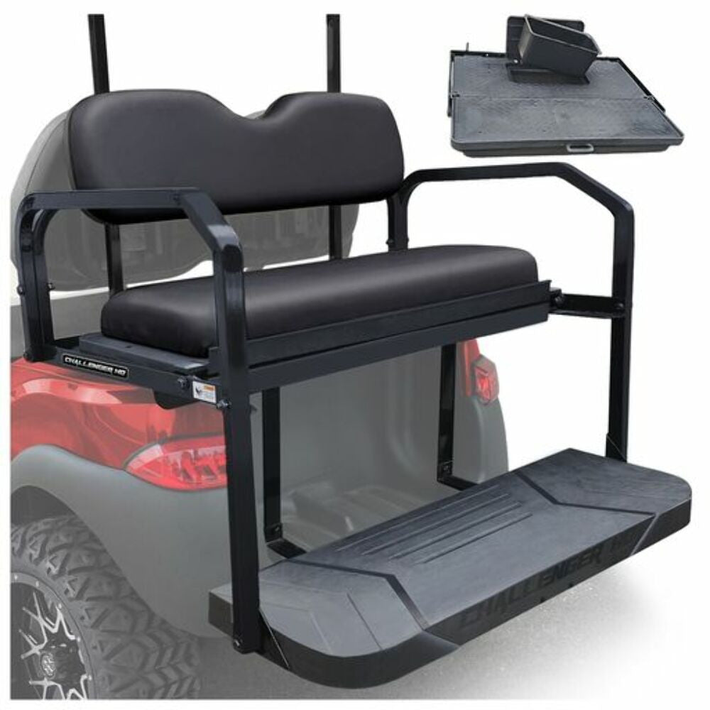 ProFormX Challenger HD Rear Seat - Fits Club Car Precedent-Onward-Tempo  (Black Cushions)