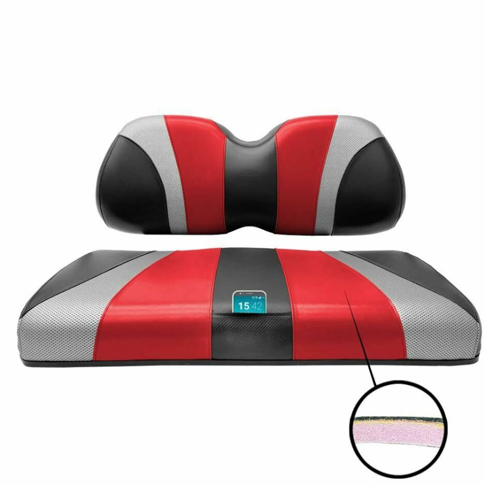 SlipStream Front Seat Cover Set Jet/Red/Liquid Silver - Fits Precedent/Onward/Tempo (2004-up)