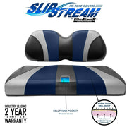 SlipStream Front Seat Cover Set Navy Blue/Liquid Silver - Fits Precedent/Onward/Tempo (2004-up)
