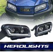 Club Car Tempo LED Light Kit - Headlights Upclose