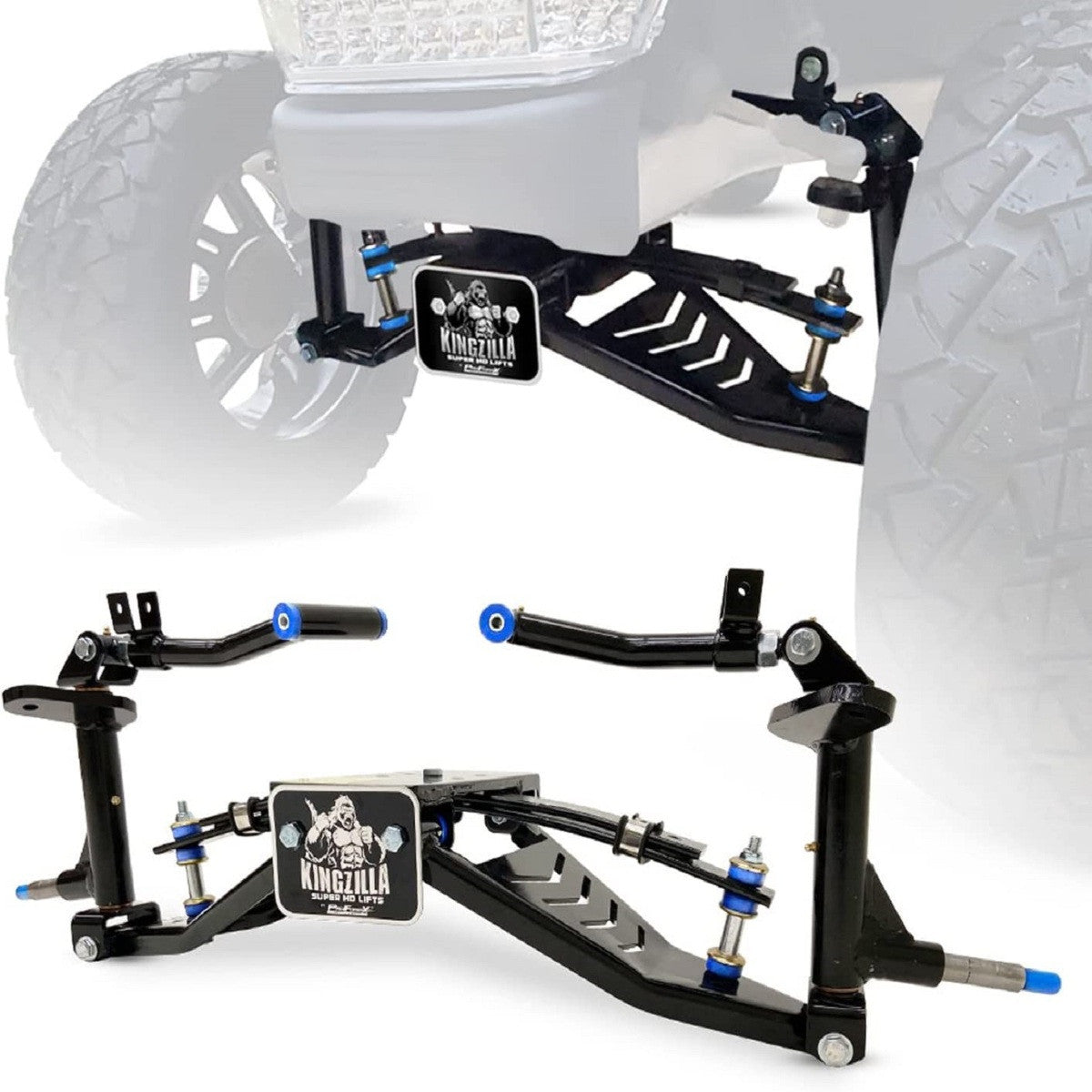 KINGZILLA Super HD 6" Double A-Arm Kingpin Lift Kit - Fits Club Car Precedent/Onward/Tempo