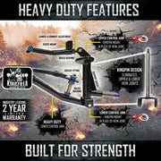 KINGZILLA Super HD 6" Double A-Arm Kingpin Lift Kit - Warranty