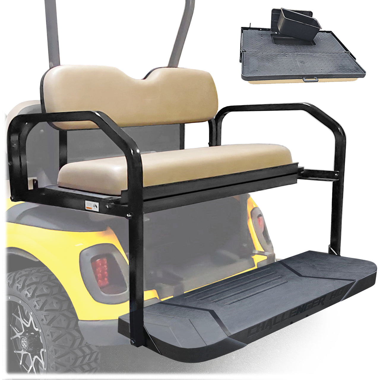 ProFormX Challenger HD Rear Seat - Fits E-Z-GO RXV 2008-up  (Sandstone Cushions)
