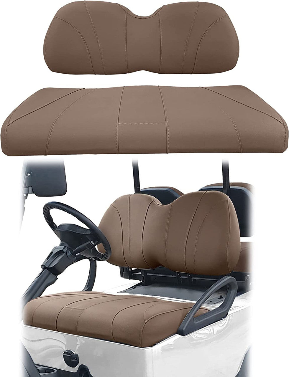 SlipStream Front Seat Cover Set (Triple Chestnut) - Fits Yamaha G29/Drive & Drive2