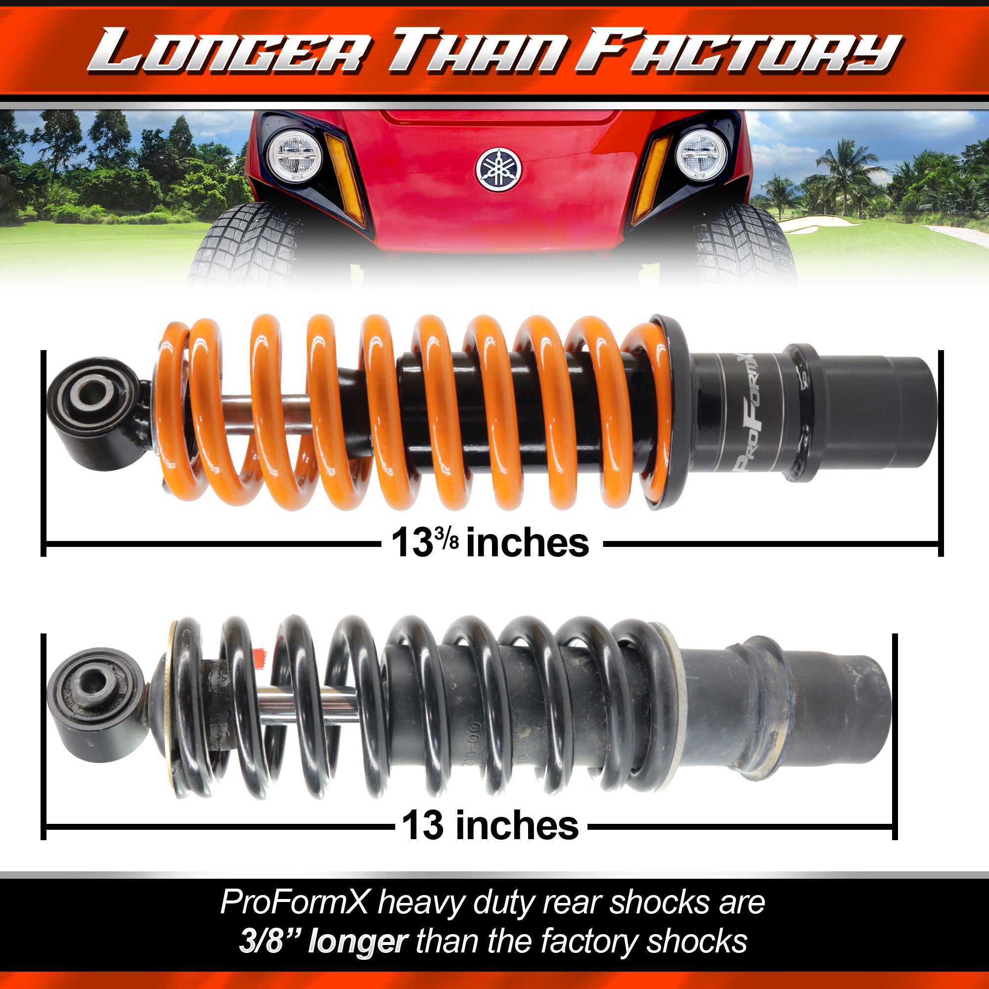 サーク・オン・サーク ProFormX Yamaha Drive2 Quietech Heavy Duty Rear Shocks