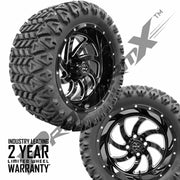 14" PHANTOM Gloss/Black Wheels on 23x10x14 All Trail AT Tires - Watermark